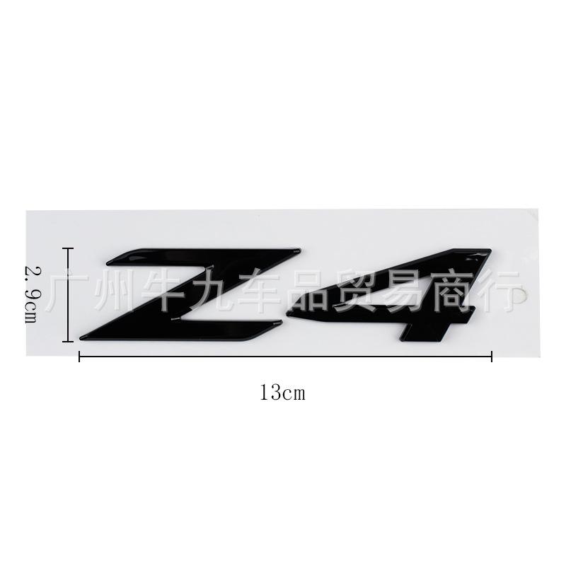Suitable for the New Z4 Rear Tail Mark, Trunk Word Mark, Tail Door Mark, Car Sticker Modified Black Letter Mark