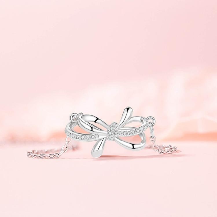 Girls Collar Diamante Bowknot Necklace Jewelry Choker Chain Glinting Crystal