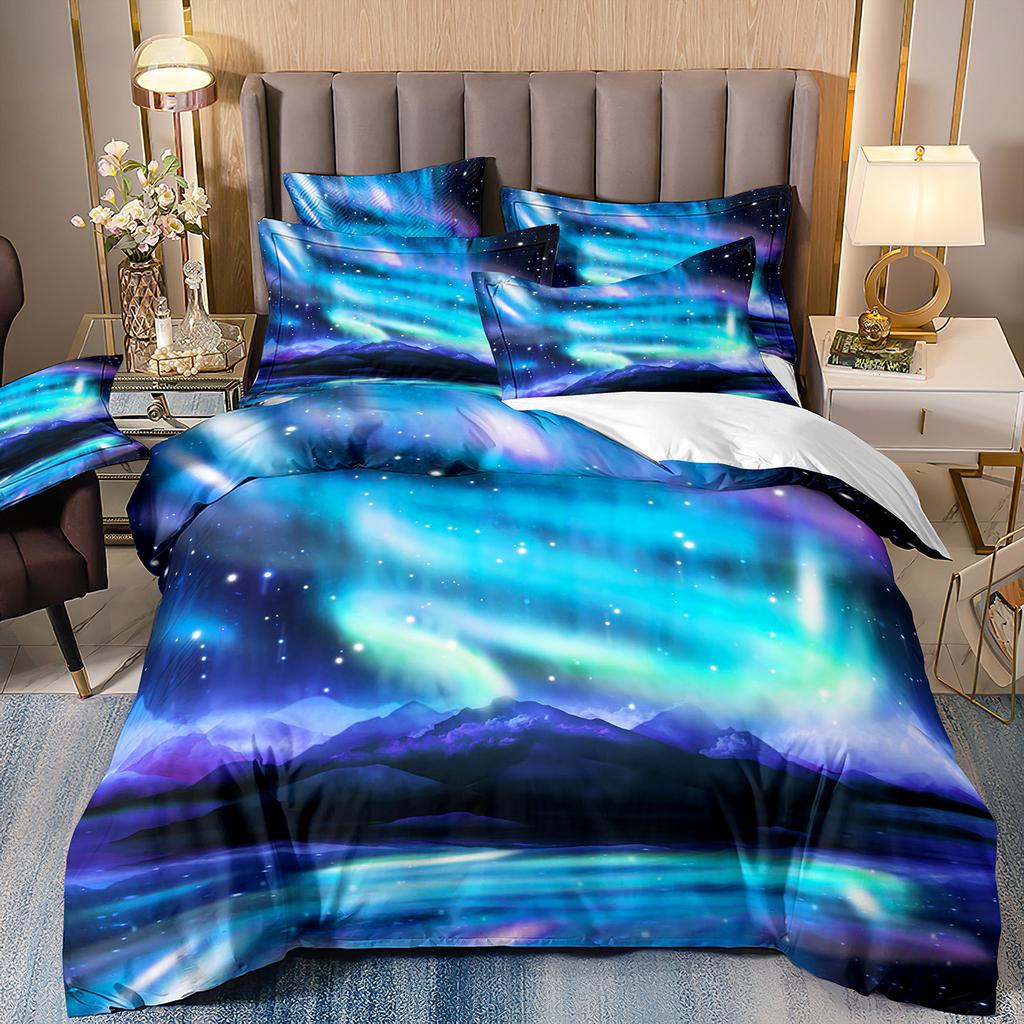 Space Star Bettwäsche-Set Dreiteilig 3D Digitaldruck Bettbezug