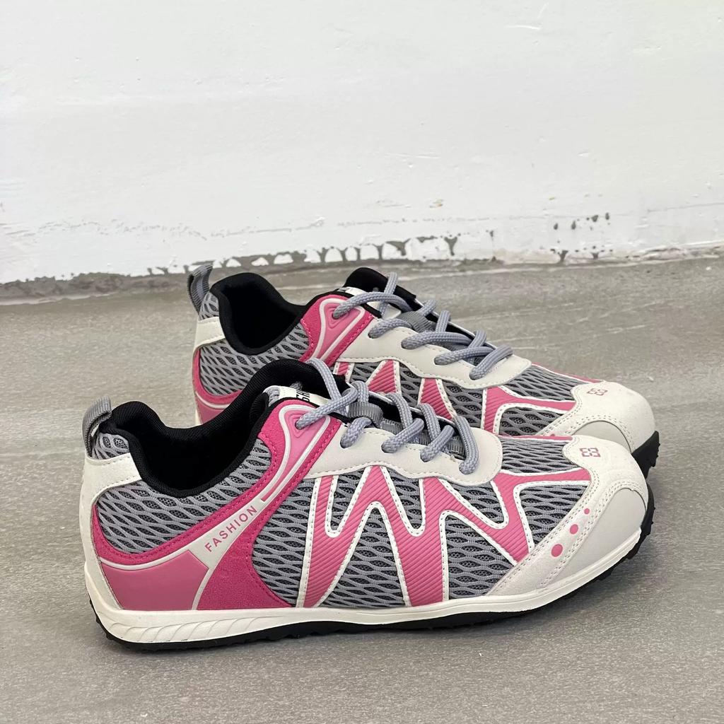 Thick-soled 2025 Summer Fashion Sports Shoes Mesh Versatile Color Matching Casual Shoes Breathable Internet Celebrity Trend Dad Shoes Women