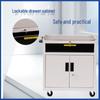 Mobile Locking Tool Trolley Cabinet with Pegboard and Drawers for Workshop Maintenance