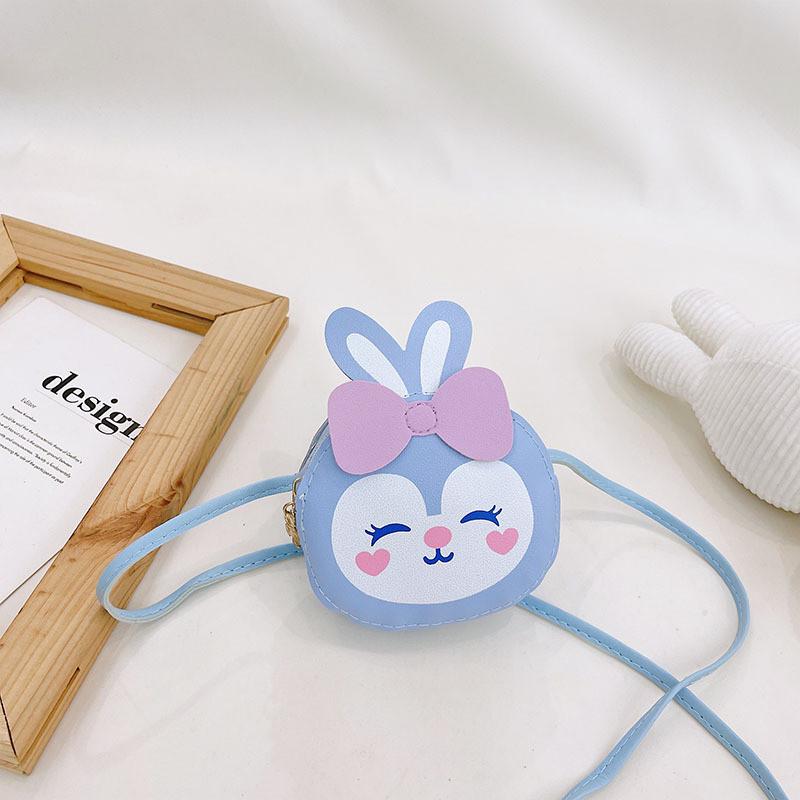 And Fun Colorful Mini Shoulder Bag For Children Featuring Cute Bunny With Accessories Bow