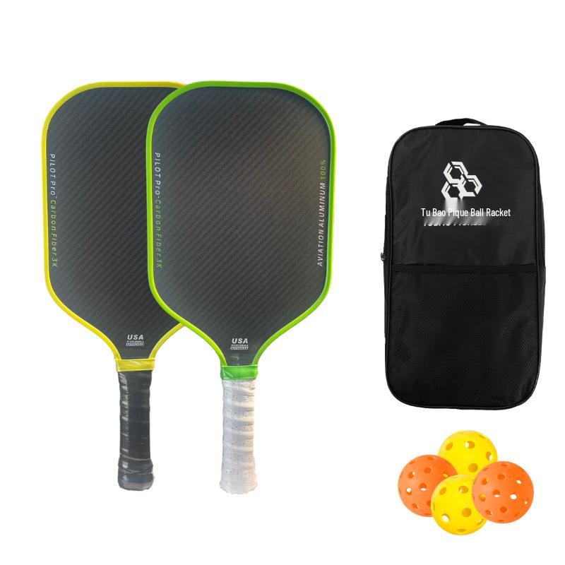 3K Carbon Fiber Pickleball Paddle Set - Advanced Matte Sports Equipment