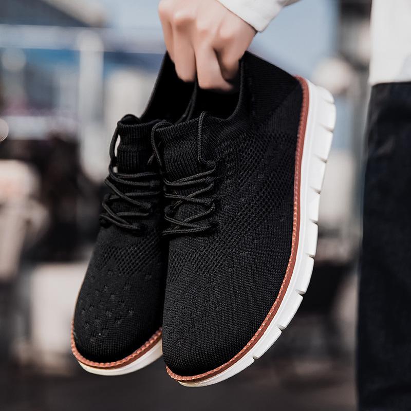 New large size wide-headed shoes, four-season breathable mesh comfortable sports and leisure shoes, versatile Brock socks shoes