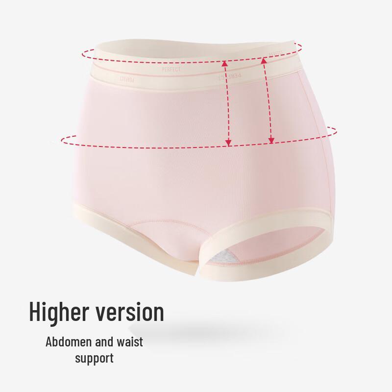 Women's High-Waist Pure Cotton Antibacterial Briefs 3-Pack