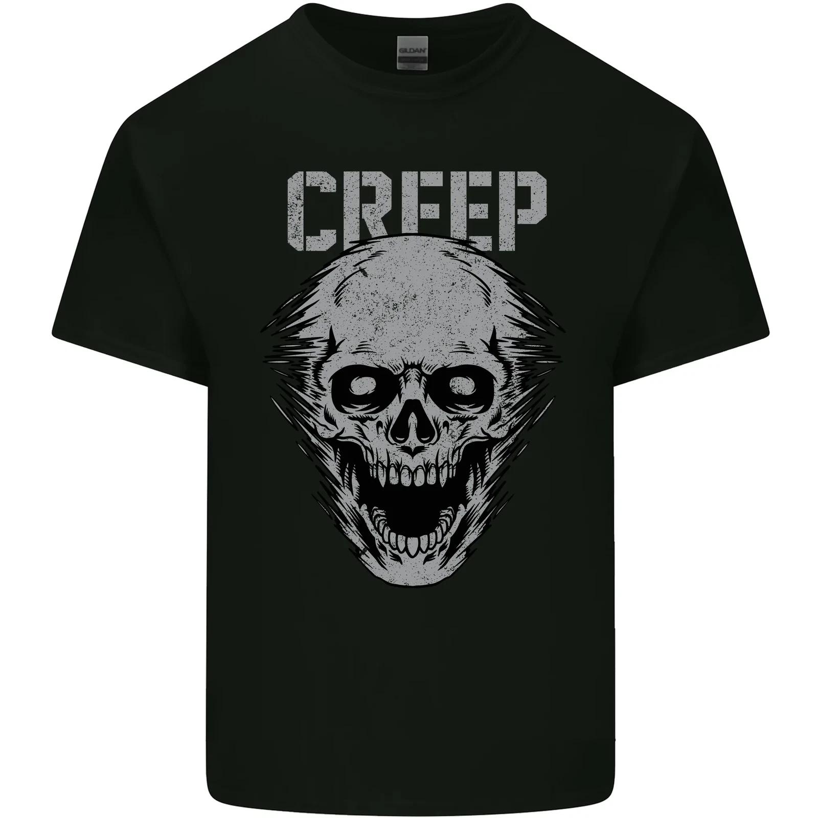 Creep Human Skull Gothic Rock Music Metal Kids T-Shirt Childrens XL