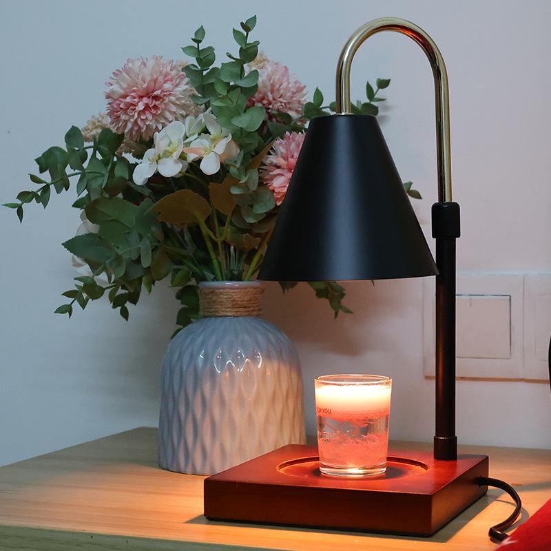 Fragrance Lamp Melting Wax Lamp Fragrance Candle Melting Candle Lamp Bedside Wooden Lifting Rod Small Night Lamp Table Lamp