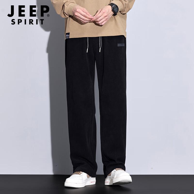 JEEP SPIRIT Men's Corduroy Straight-Leg Casual Pants