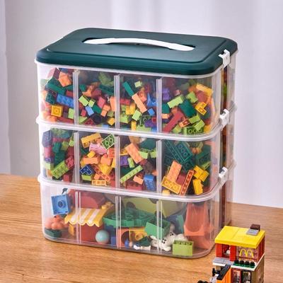 Lego Bausteine Aufbewahrungsbox – Kinder Spielzeug Organizer für Kleinteile, Transparenter Sortierbehälter