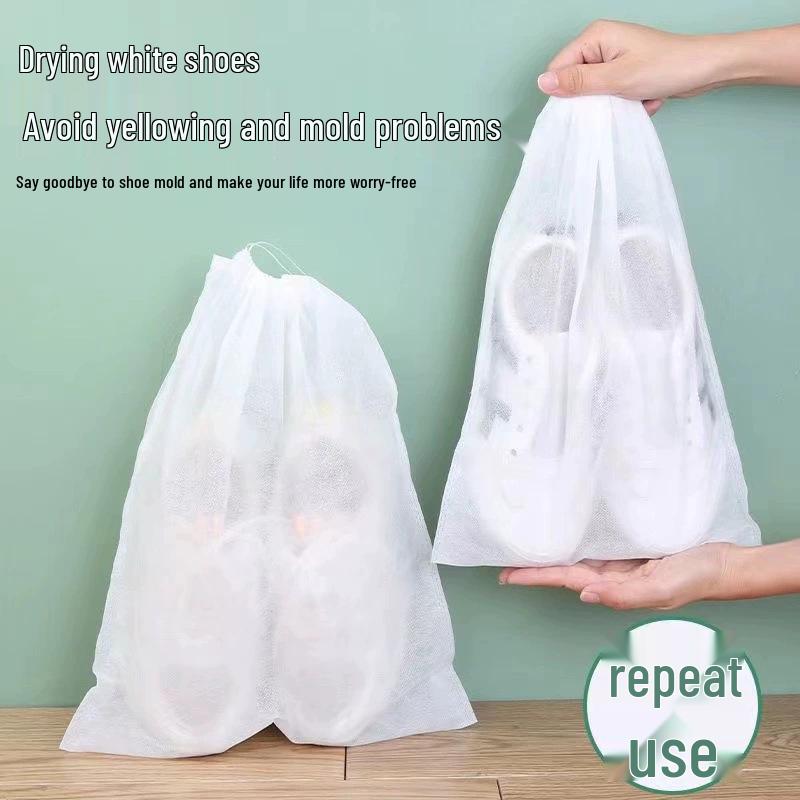 Portable Dustproof Non-Woven Yellow Shoe & Boot Covers with Sun Protection for Drying & Storage