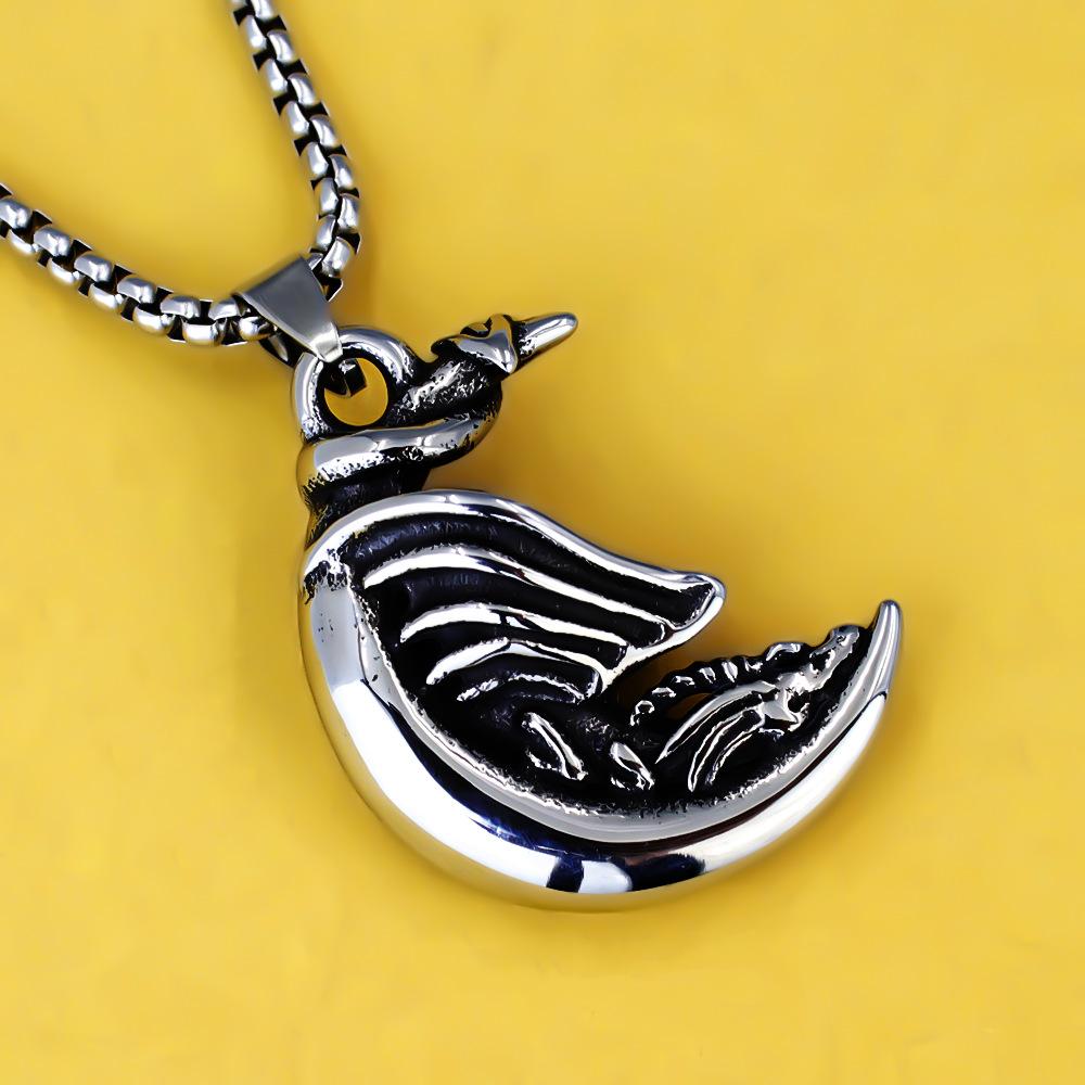 Necklace Retro Flying Dragon Moon Men's Fashion Pendant