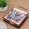 Wooden DIY Memo Paper Storage Box Diamond Art with 160 Papers Diamond Painting Note Box for Home Office and School Supplies