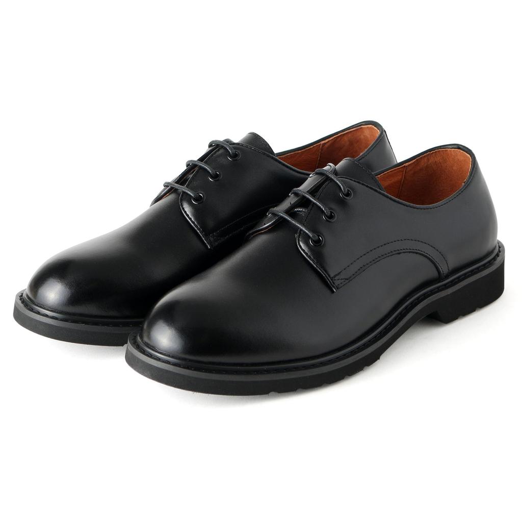 [London Shoe Make Co., Ltd.] Dress Shoes for Men, Lace-up Leather Shoes, Open Lacing, Plain Toe, Business Shoes, Casual, Lightweight, Non-slip, Men's