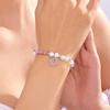 12 Constellation Glass Stone Beaded Bracelets for Women Unisex Charm Cardboard Star Zodiac Sign Bracelet Birthday Jewelry Gifts