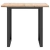 Dining Table O Shaped Frame 80 x 80 x 75.5 cm Solid Pine Wood & Steel