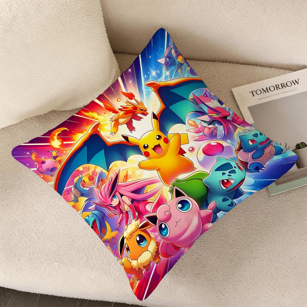 Pillow Covers Decorative Cushions For Sofas P-Pika Q-Chu Home Decorations Room Decorating Items Personalized Gifts Cushion Cover