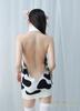 Cow Sexy Cosplay Mini Dress Headband Knee High Socks 3 Piece Set Sweater To Kill Your Virginity Erotic Cute Animal Cosplay Knit Mini Dress Turtleneck
