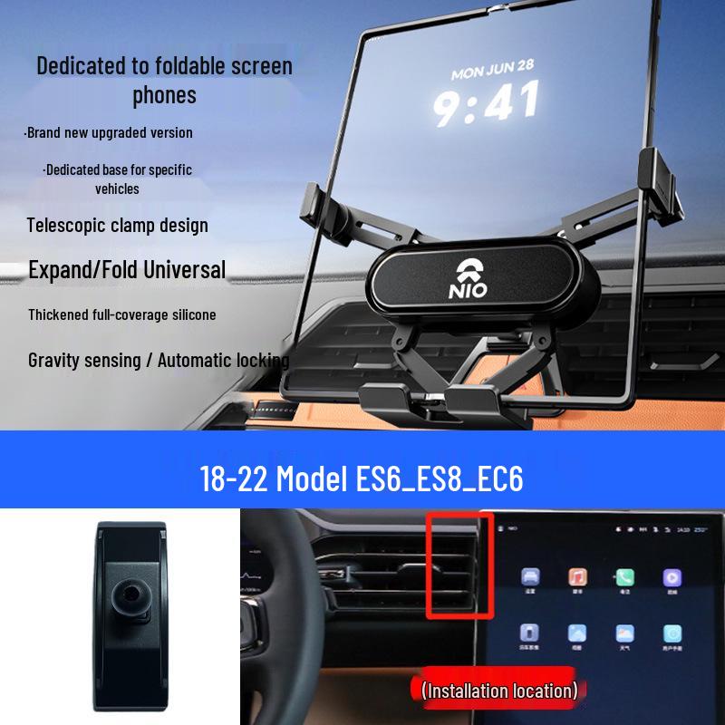 

Nio ES6/ES8/EC6/ET5/ES7 Foldable Car Navigation Phone Mount