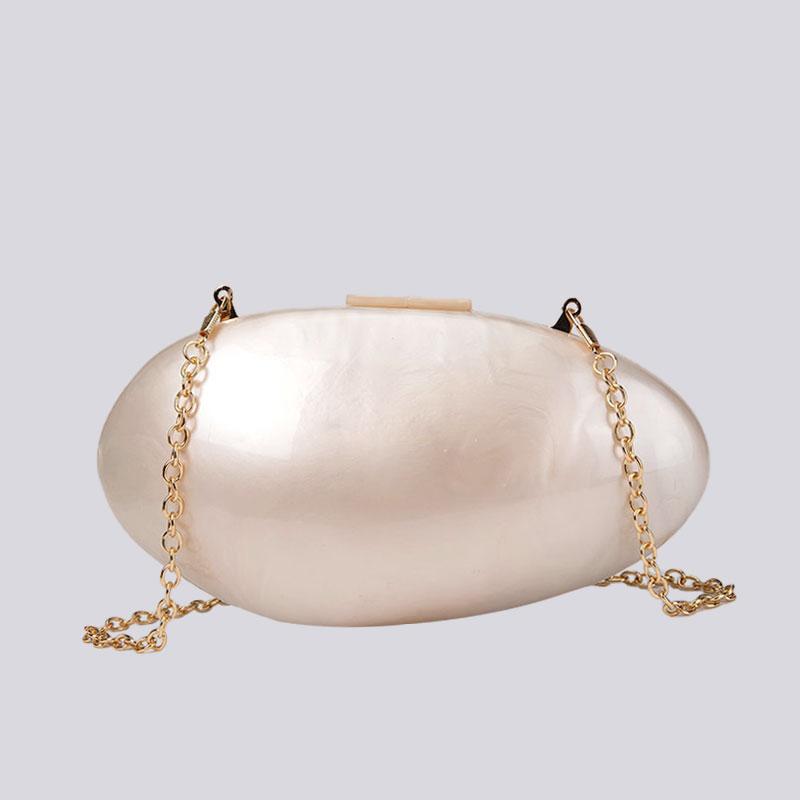 

Pearl Acrylic Evening Bags Designer Luxury Clutch Purse Mini Women s Wallet Shell Chain Shoulder Crossbody Wedding Party Handbag Mini(Max Length 20cm)