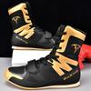 Professional Lightweight Anti Slip Wrestling Training Shoes, High-quality Black Gold Combat Gym Boxing Shoes, Sizes 39-46
