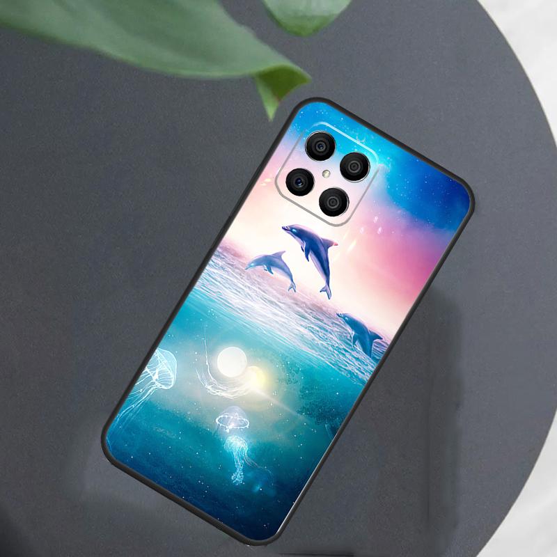 Ocean Dolphin For Honor Magic 7 Lite 6 5 8 Pro Case For Honor 200 400 70 90 X8c X8b X9a X9b X9c X9d Win RT