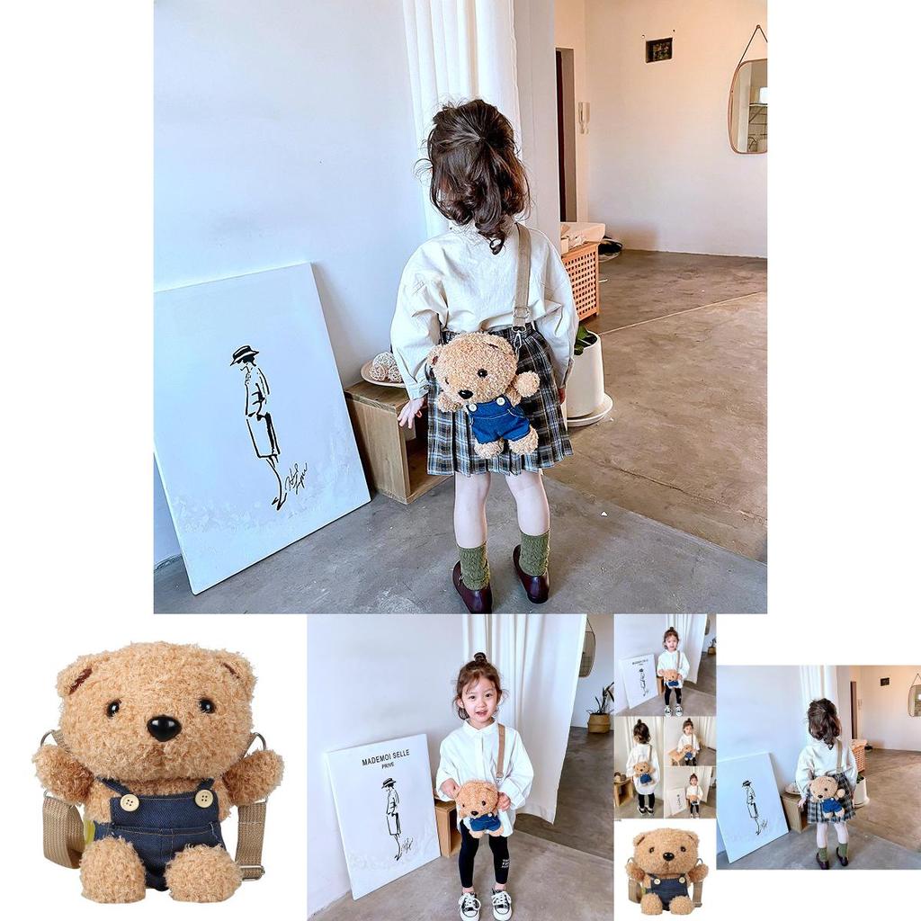 Mochila Adorável de Urso de Desenho Animado de Pelúcia Para Crianças Perfeita Para Uso Diário e Armazenamento