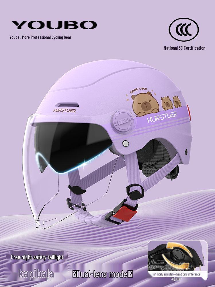 3C Certified Electric Vehicle Safety Helmet, All-Season Half Helmet for Men & Women, Summer Sun Protection One Size
