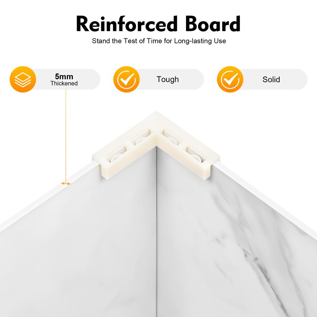 3PCS Double-Sided PVC Photo Backdrop Board 60x60cm Marble White Background for Product Photography Flat Lay Food Jewelry Shoot