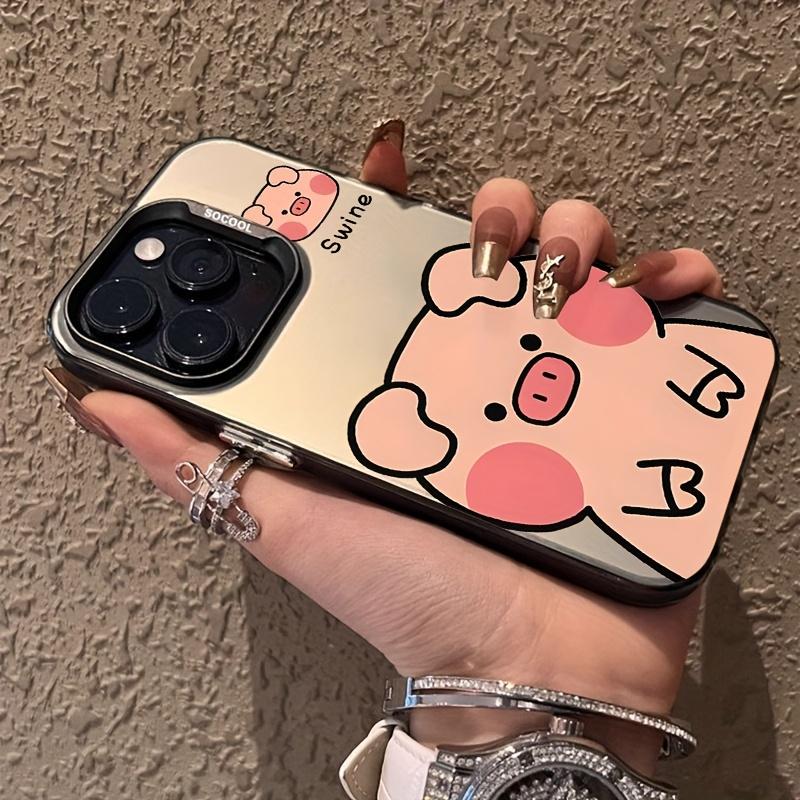 Cute Pink Pig Phone Case Suitable for iPhone 16 15 14 13 12 11 Pro/ Max /Plus Shock-proof Back Cover Anti-fingerprint