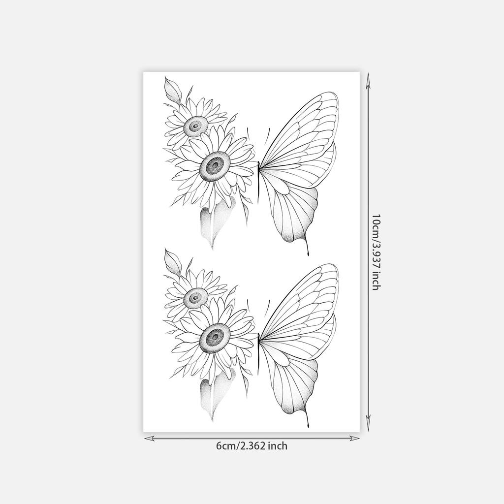 Small Fresh Butterfly Symbiotic Tattoo Sticker High Value Beautiful Tattoo Sticker