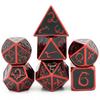Cusdie Dragon Font DND Dice Metal, Auspicious Cloud, 7Pcs Polyhedral Dice Set, for D&D Role Playing Game Pathfinder Board Games