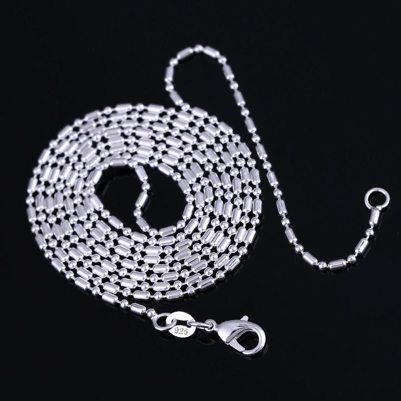 1PCS 16-30inch jewelry 925 Silver SMOOTH Chain Necklace For Pendant Wholesale 1PCS 16-30inch jewelry 925 Silver SMOOTH Chain Necklace For Pendant Wholesale
