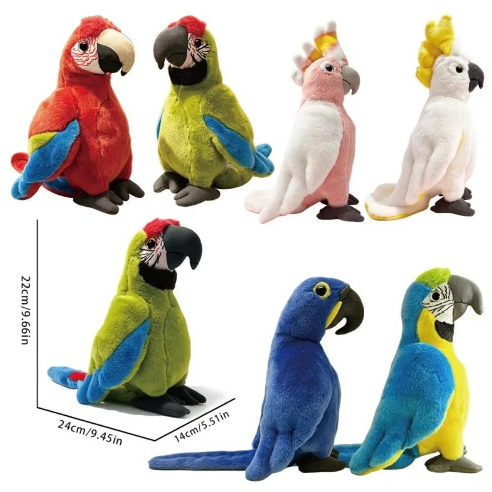 Colorful Parrot Plush Toy Soft Parrot Stuffed Doll Macaw Stuffed Animal Gift for Boys Girls
