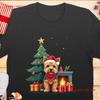 Christmas Yorkshire Terrier Dog T Shirt Sweat Or Cute Yorkie With Santa Hat Festive Lover Family Vintage Graphic
