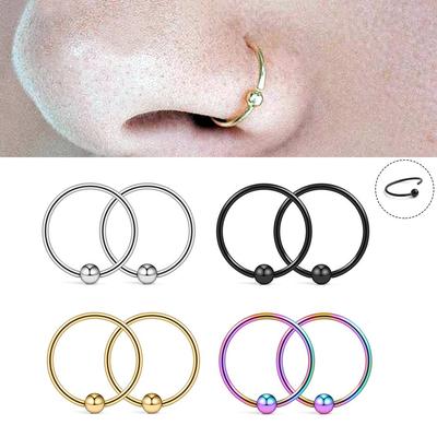 2-10Pcs Nose Ring 20G Thin Helix Cartilage Earrings For Lip Nostril Septum Piercing Hoop Womens and Mens Body Pierecing Jewelry