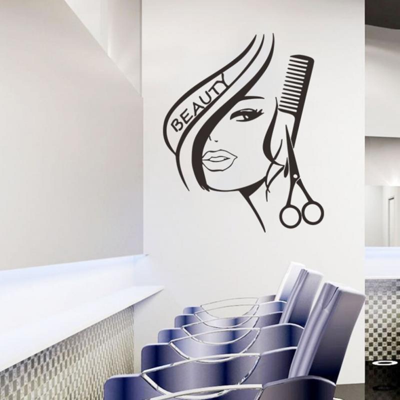 Wandtattoos Wandsticker Salonsticker Schwarz, 2pc