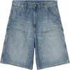 Carhartt WIP SS26 OG Aden Double Knee Shorts Loose Reinforced Stitching Thick Square Label Denim Cargo Shorts Unisex Shorts I036272-01-B7