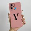 For Infinix Smart 6 Plus Case Infinix Smart6 Plus Phone Case X6823C Cute Initial Letters Square Soft Silicone Back Cover Fundas