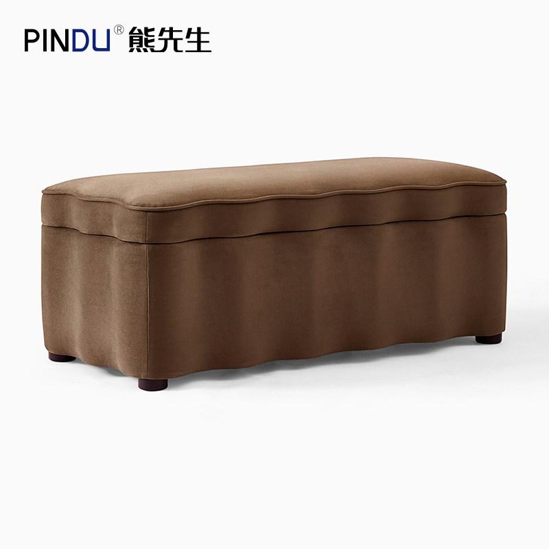 Nordic Entryway BenchSolid Wood Storage Ottoman with Cushioned Seat Multifunctional Shoe Stool Bedroom AccentModern HomeDecor 40700₽
