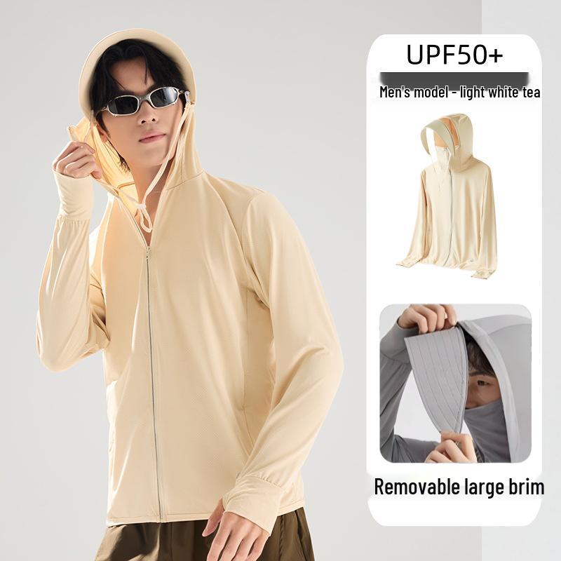 Unisex Outdoor UV Protection Clothing with Detachable Brim - UPF 50+ Breathable Summer Fishing Wear