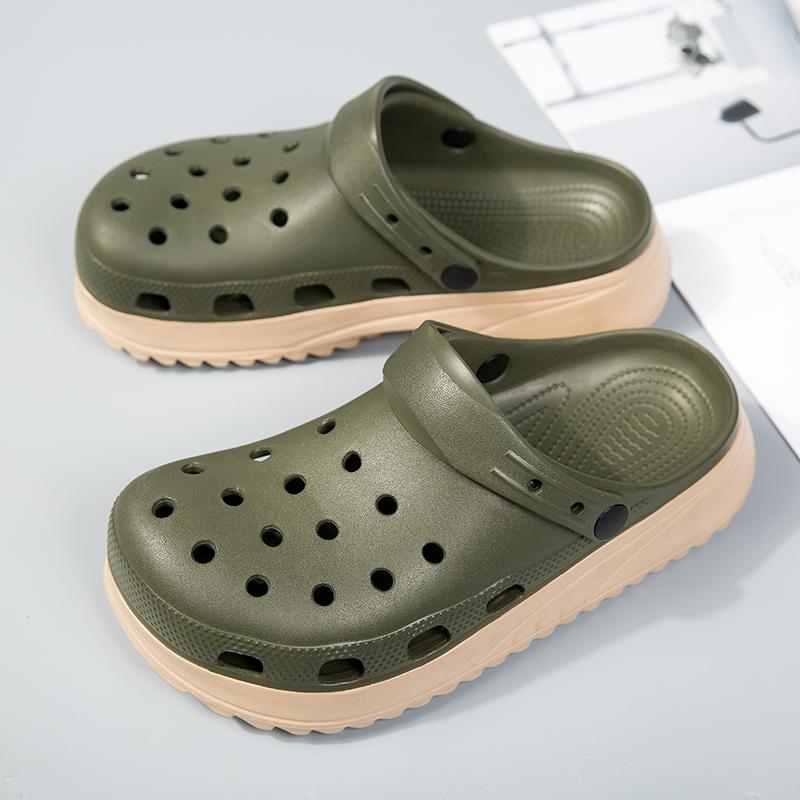 Fashion Men Sandals Lightweight Men Indoor Garden Shoes Summer Outdoor Wading Shoes Man Comfortable Walking Non-Slip Breathable