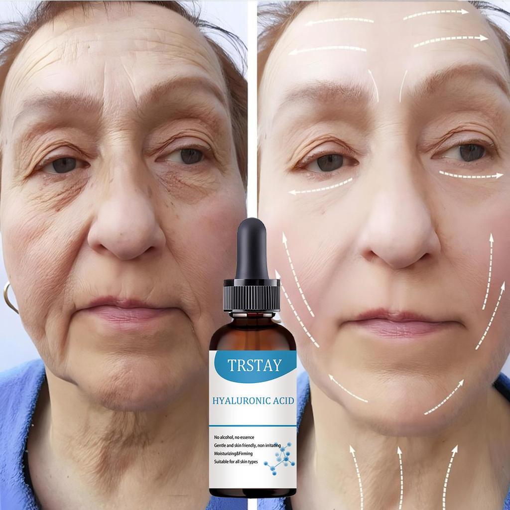 Hyaluronic Acid Whitening Collagen Face Serum Cream - Vitamin C & Peptides for a Youthful Glow