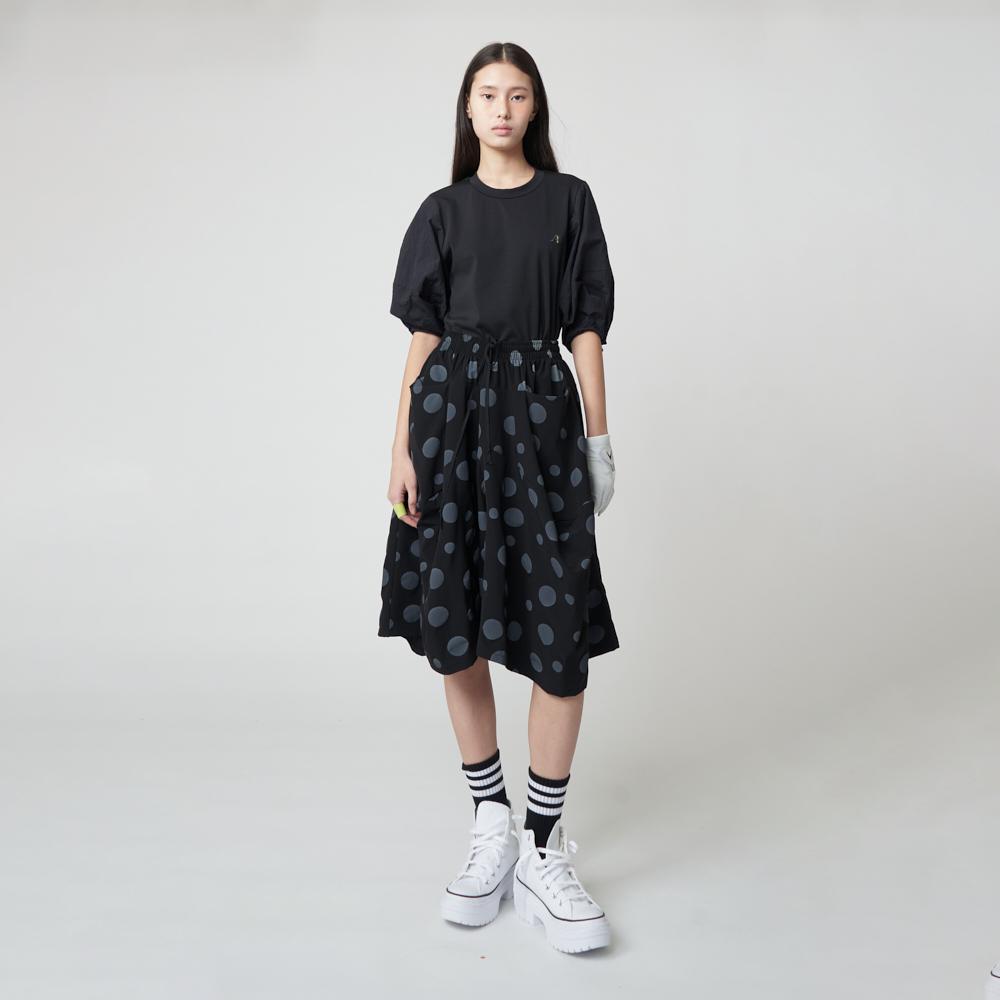 ATHPLATFORM Aw51Th02 Bubble Sleeve Top_Black
