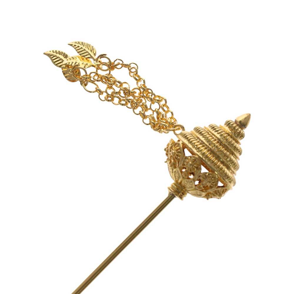Ancient Hanfu Headwear Thai Headdress Metal Hair Sticks Tassels Hairpin Ancient Style Headwear