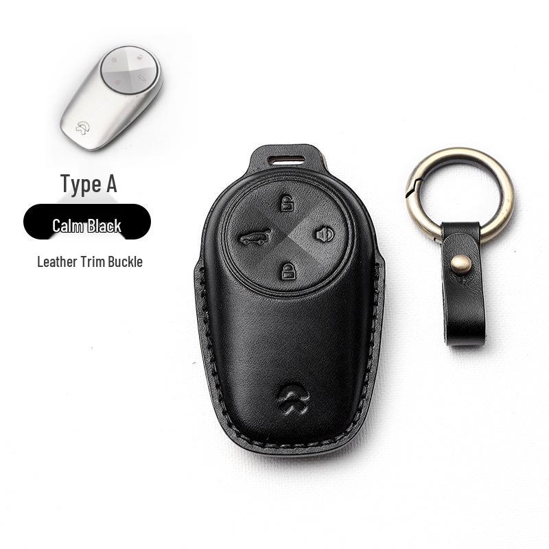 NIO EC6/ES6/ES8 Genuine Leather Key Case with Cowhide Shell & Buckle