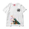Boys, Girls and Adults Dragon Ball Goku Cartoon Short-sleeved T-shirt, Japanese Anime Fusion Children's Printed Trendy Top