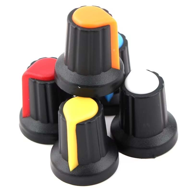 30PCS/lot WH148 Potentiometer Knob Cap(copper core) 15X17mm 6mm Shaft Hole AG2 Power Adapter switch Caps