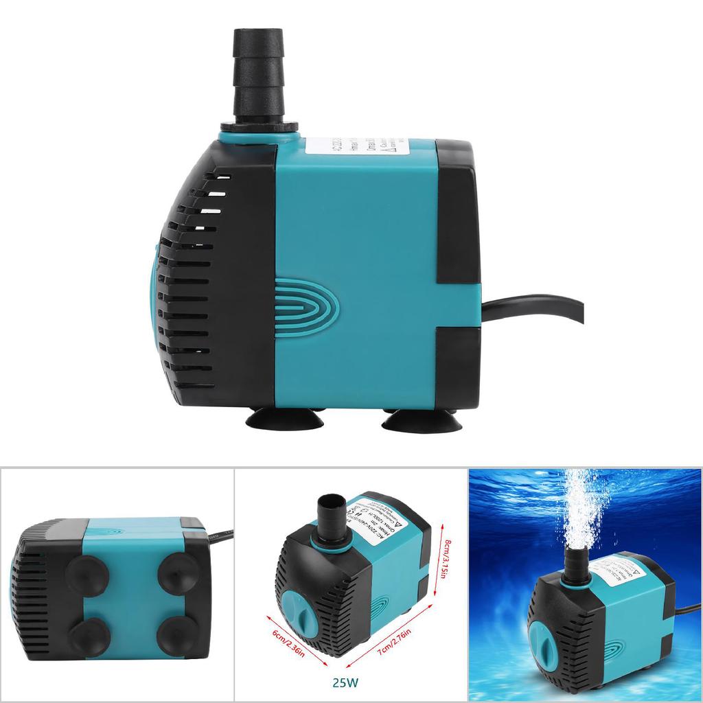 Ultra Leise Tauchwasserpumpe Fischteich Aquarium Tank Springbrunnen 25w