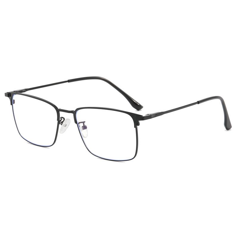 Non-magnetic titanium alloy glasses frame anti-blue light classic business half-frame men's optical mirror metal commuter optical mirror
