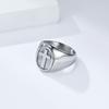 European and American Street Fashion Smooth Cross Ring, Simple and Niche High-end Titanium Steel, Does Not Fade, for The Index F
